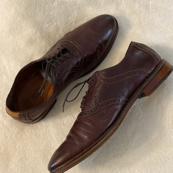 Johnston & Murphy Passport Saddle Lace Up Oxford Brown Size 13 - Picture 7 of 7